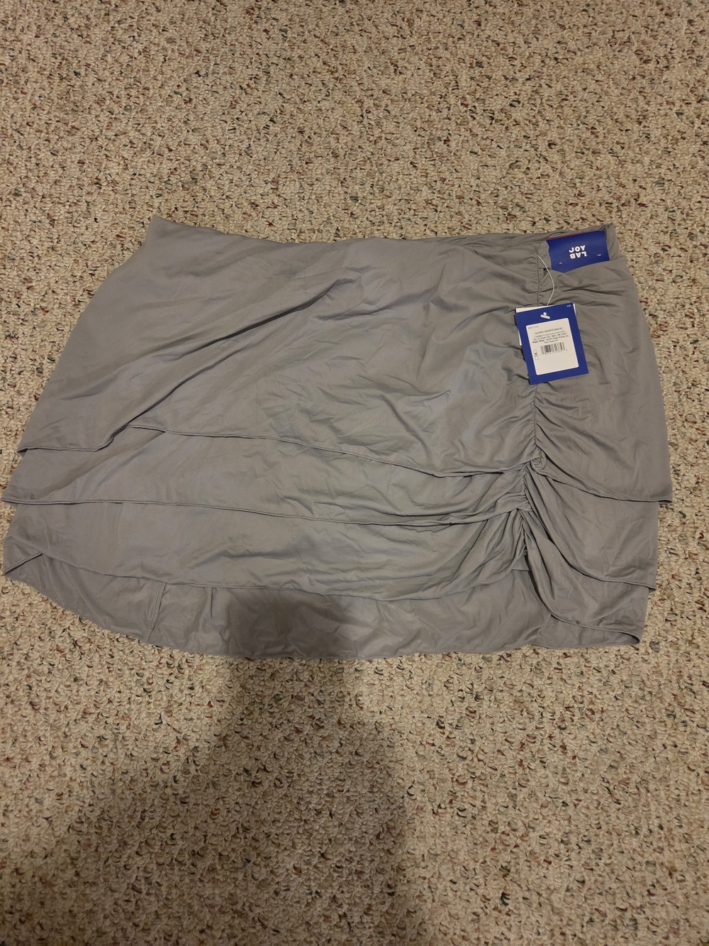 JoyLab Gray Ruched Layered Mini Skirt - Picture 2 of 6